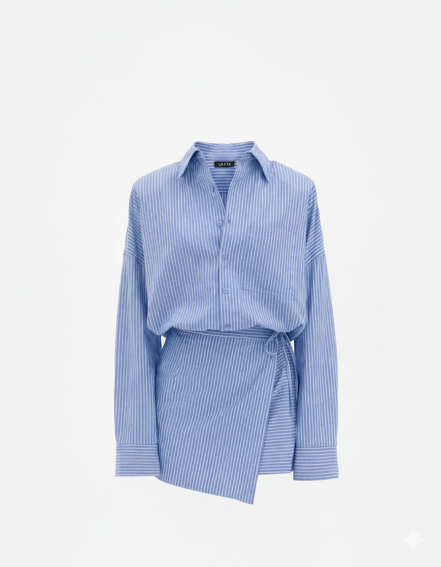 Linéaire Bleu Dress