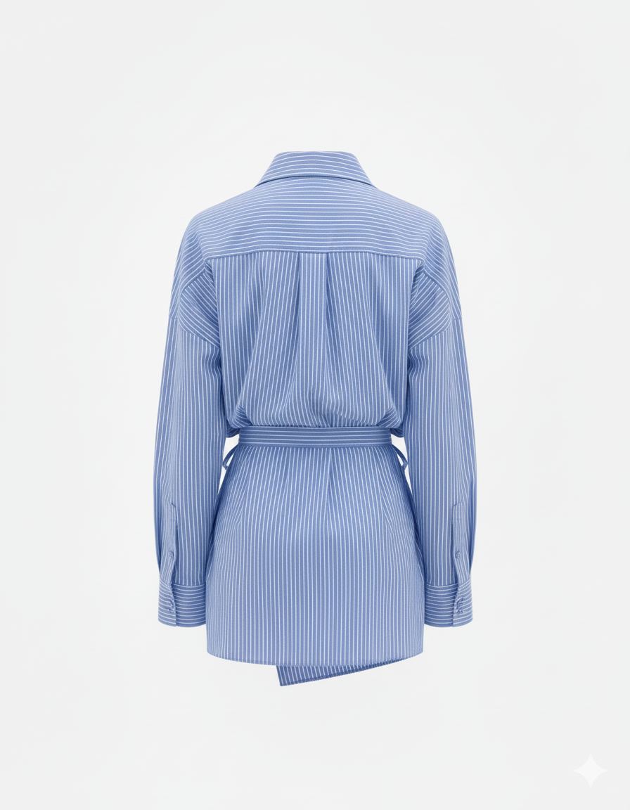 Linéaire Bleu Dress