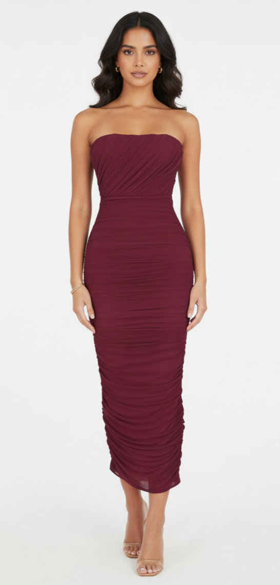 Audrey Gathered Maxi Dress